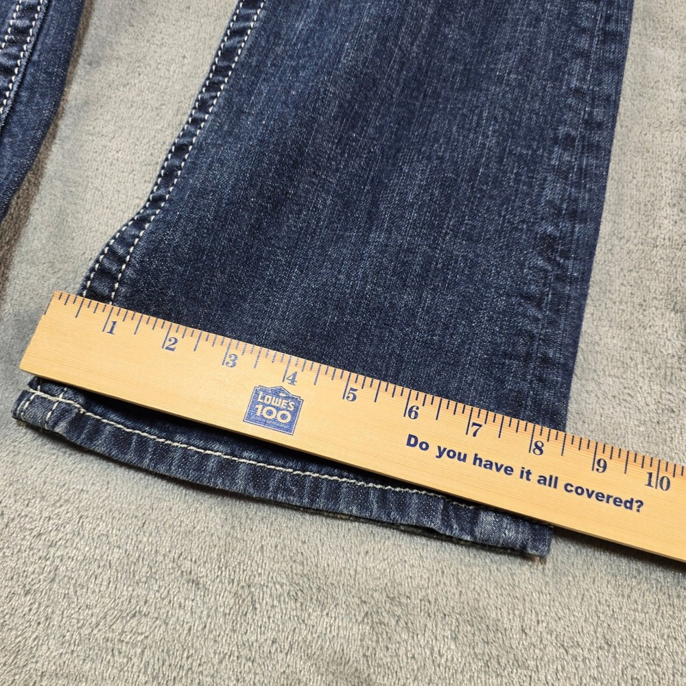 Miss Me Bootcut Jeans Womens 29 Dark Wash Rhinestone Embellished Y2K Bling B - Picture 8 of 13